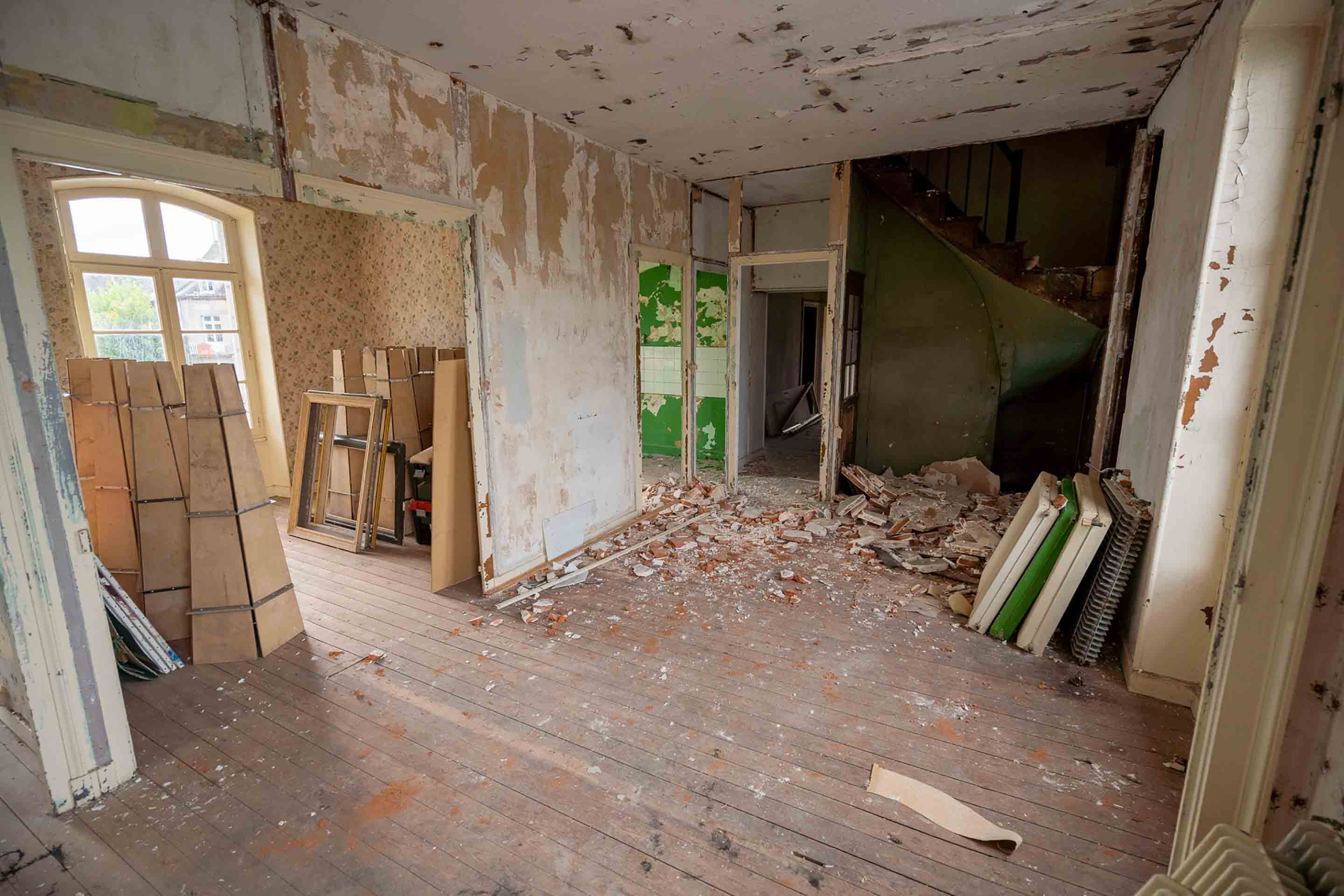 Photo de l'étage de la gare pour futurs bureaux