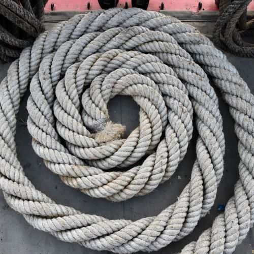 Cordage de la frégate Hermione, bâtie à Rochefort