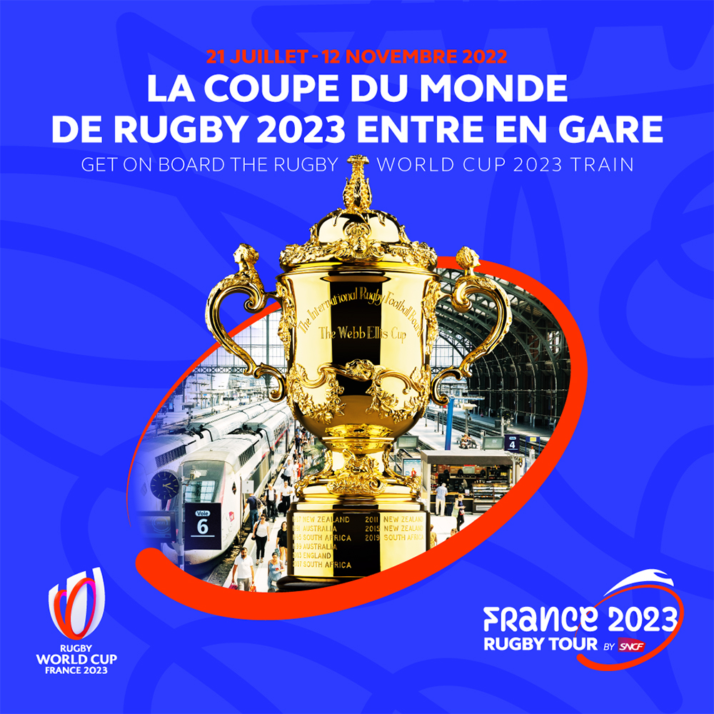 La coupe du monde de rugby entre en gare