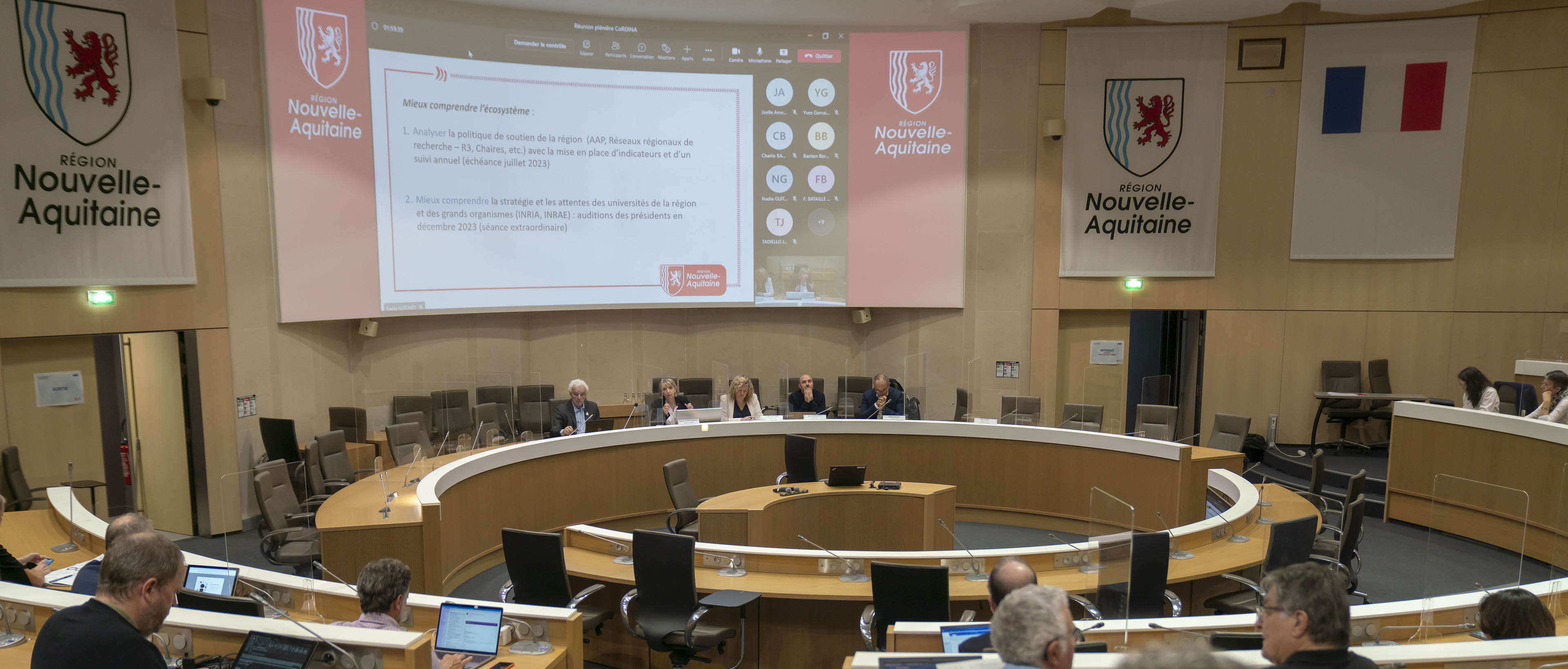Vu de la salle plénière de la Région
