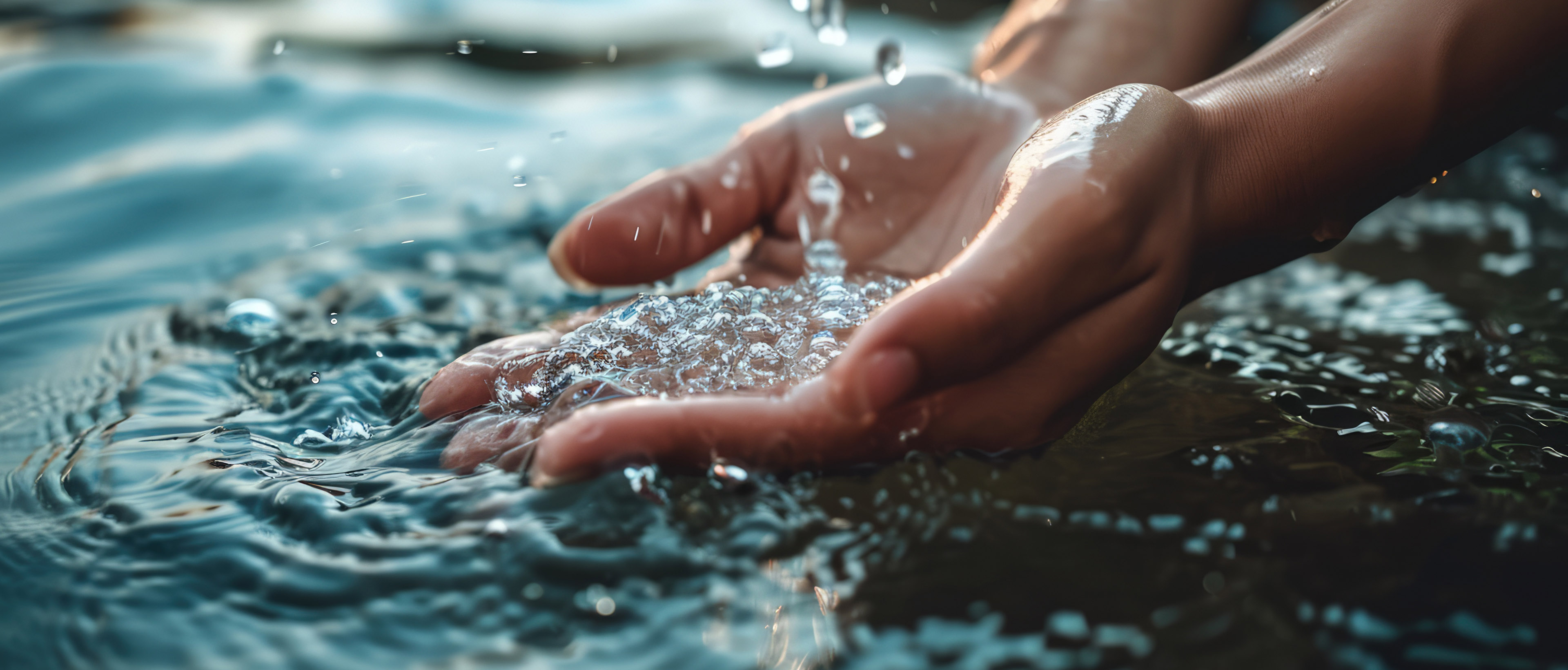 mains dans l'eau