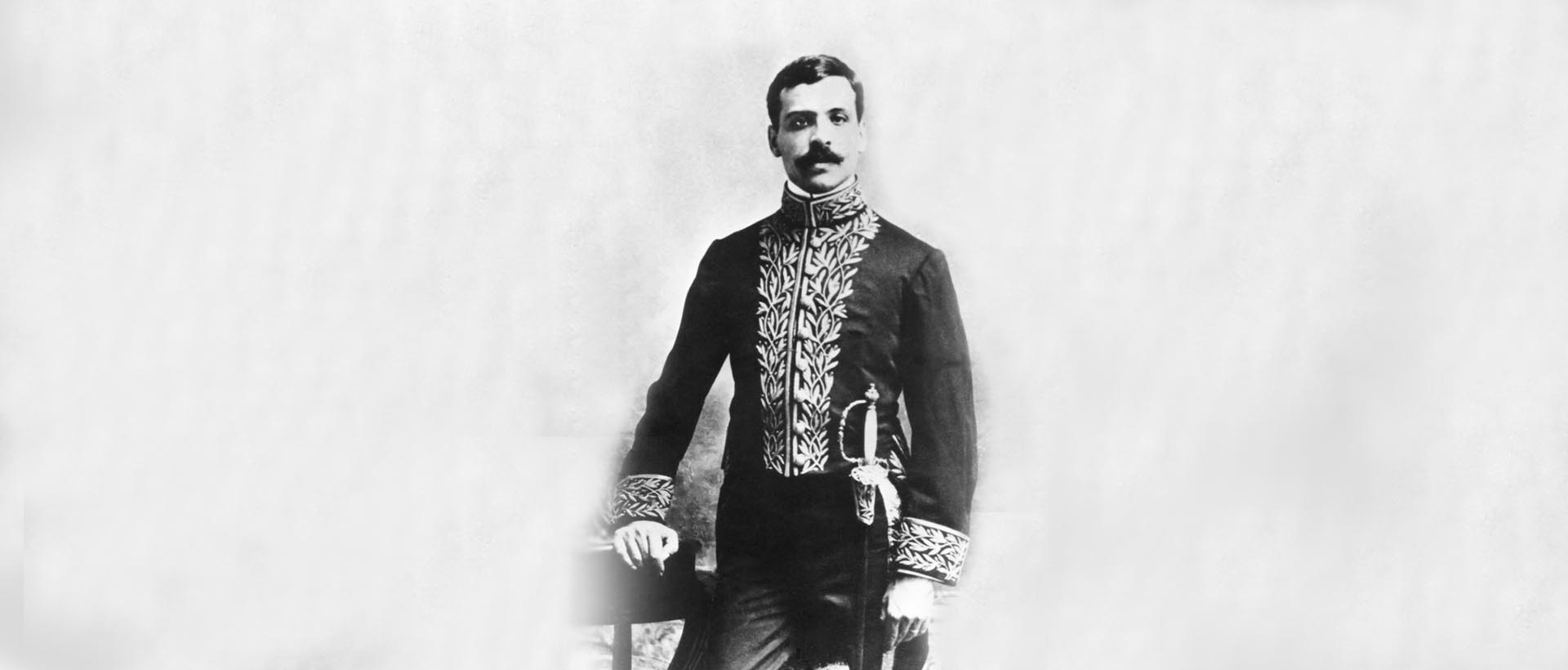 portrait de face noir et blanc de Aristide Sousa Mendes