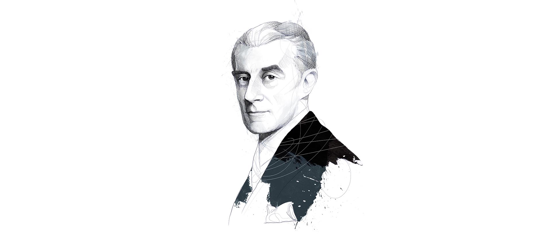 portrait dessiné de Maurice Ravel