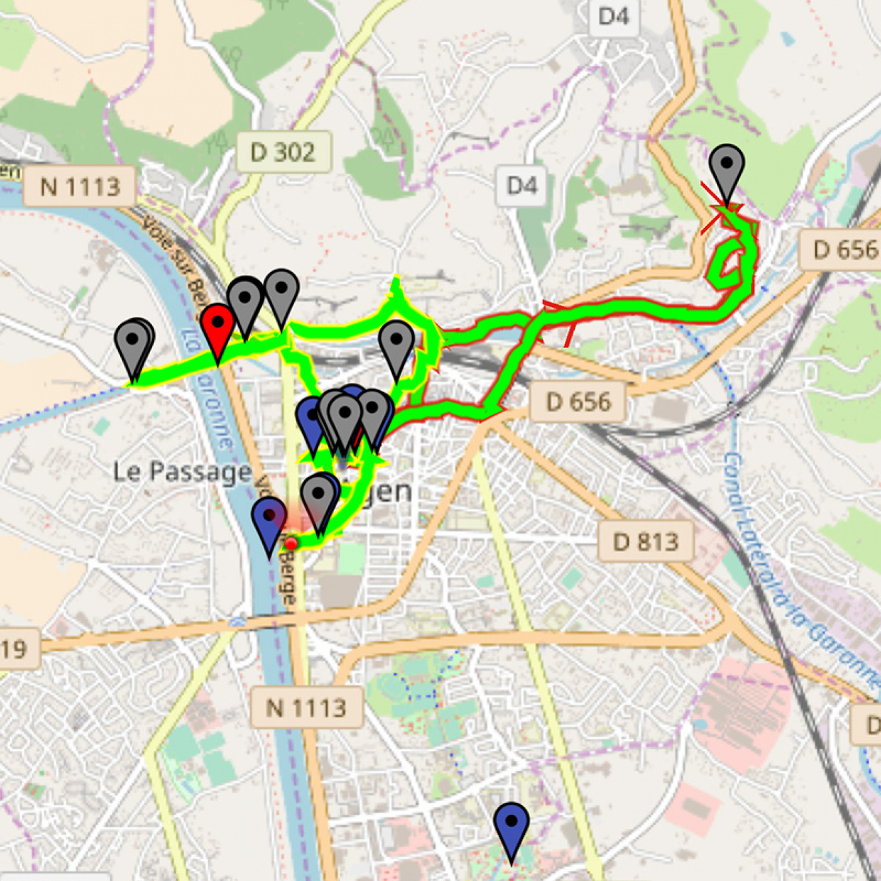 Itinéraires de marche à Agen