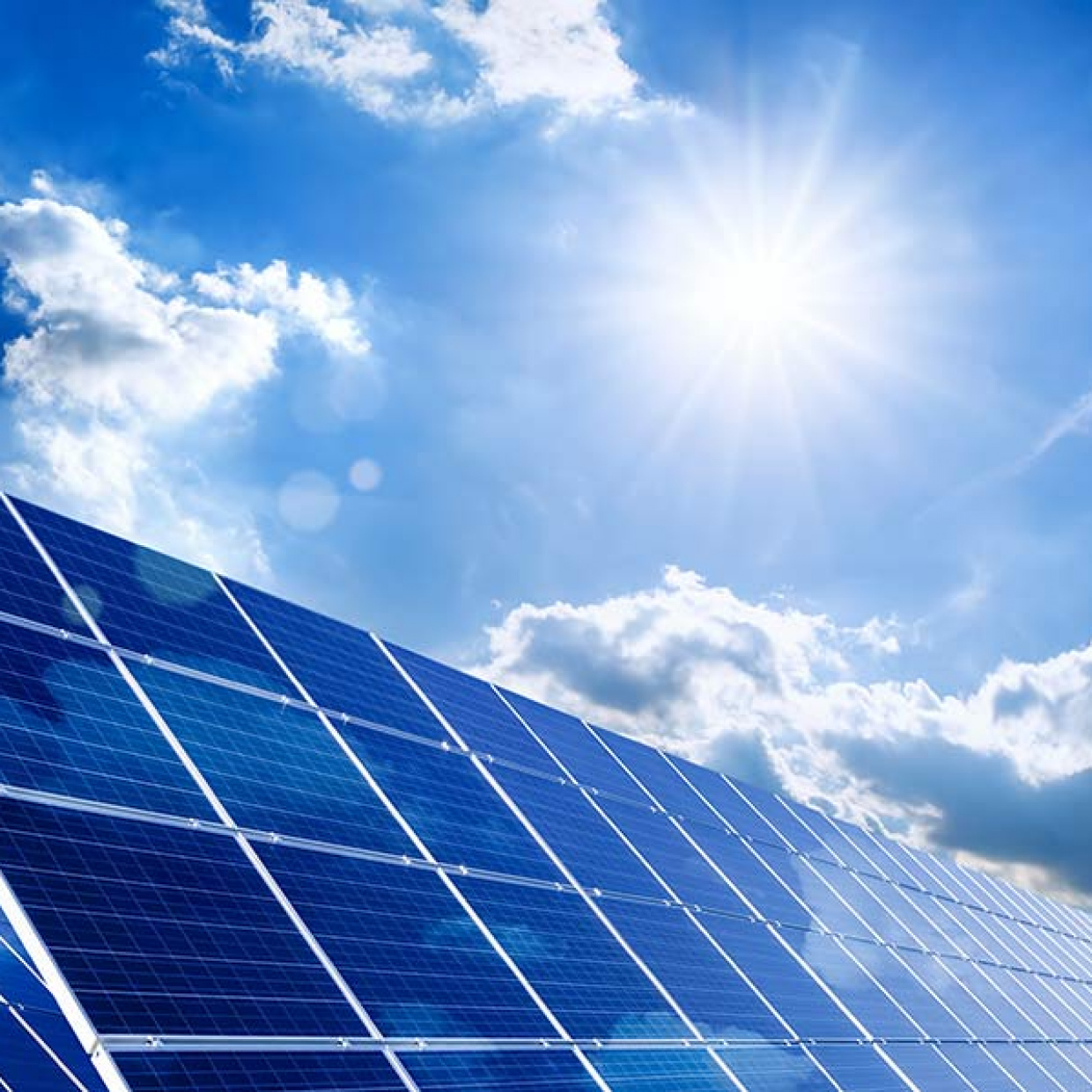 Photo de panneaux solaires