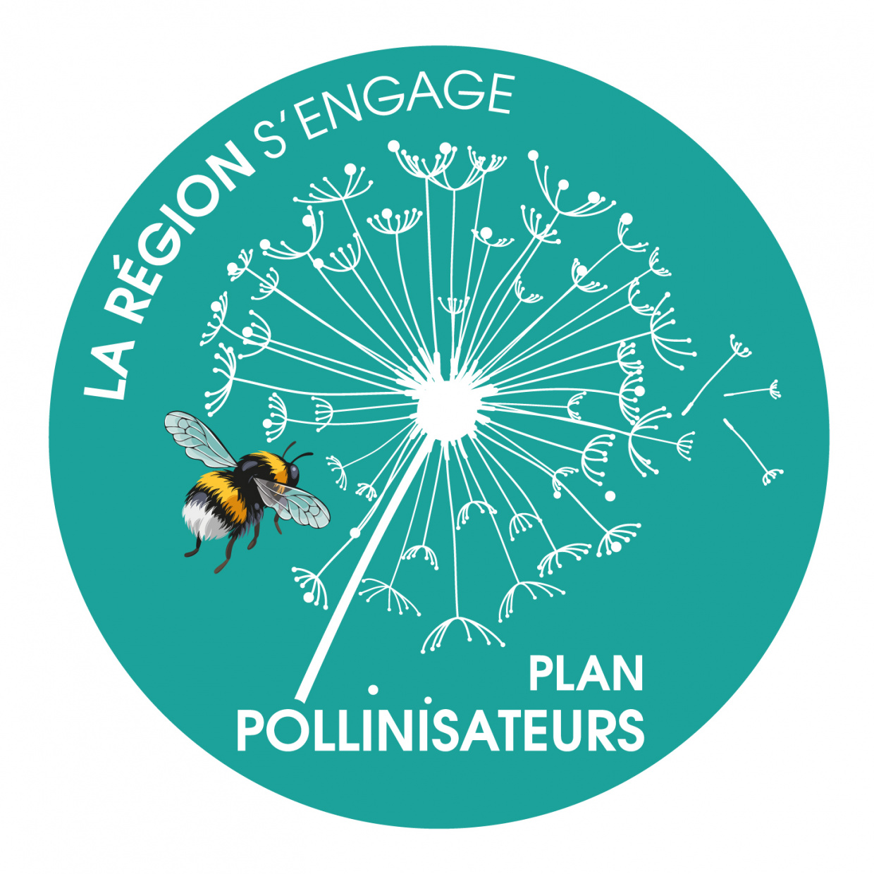 Logo plan pollinisateurs Nouvelle-Aquitaine