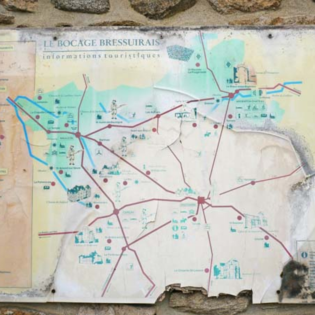 Une carte du bocage bressuirais