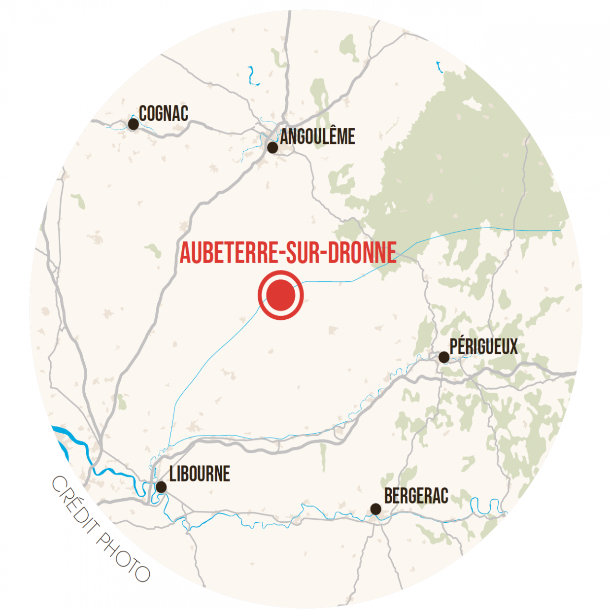 Aubeterre-dronne - Localisation