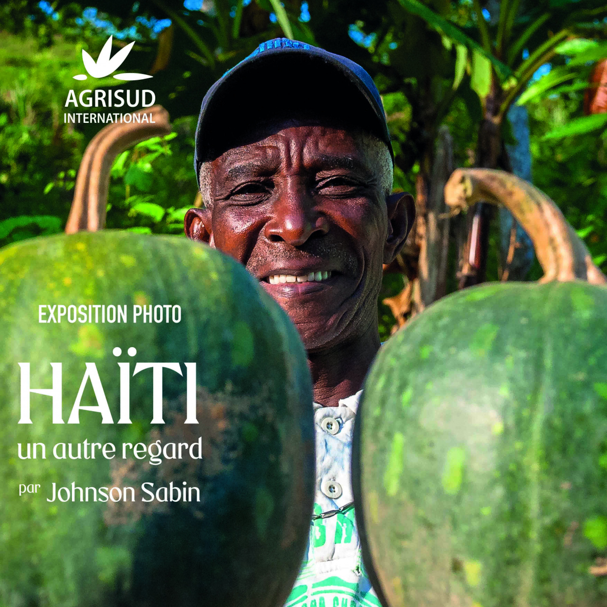 Agriculteur haïtien photographié par Johnson Sabin dans le cadre de l'expositi,on de photographies "Haïti, un autre regard" en Nouvelle-Aquitaine