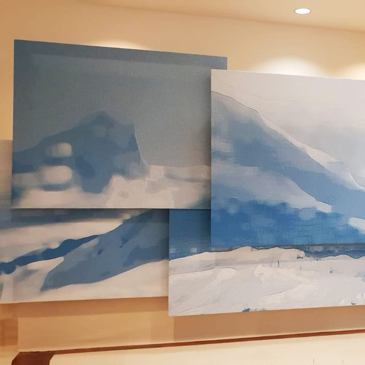 L'oeuvre Blue Landscape, tissée par les tissages Moutet