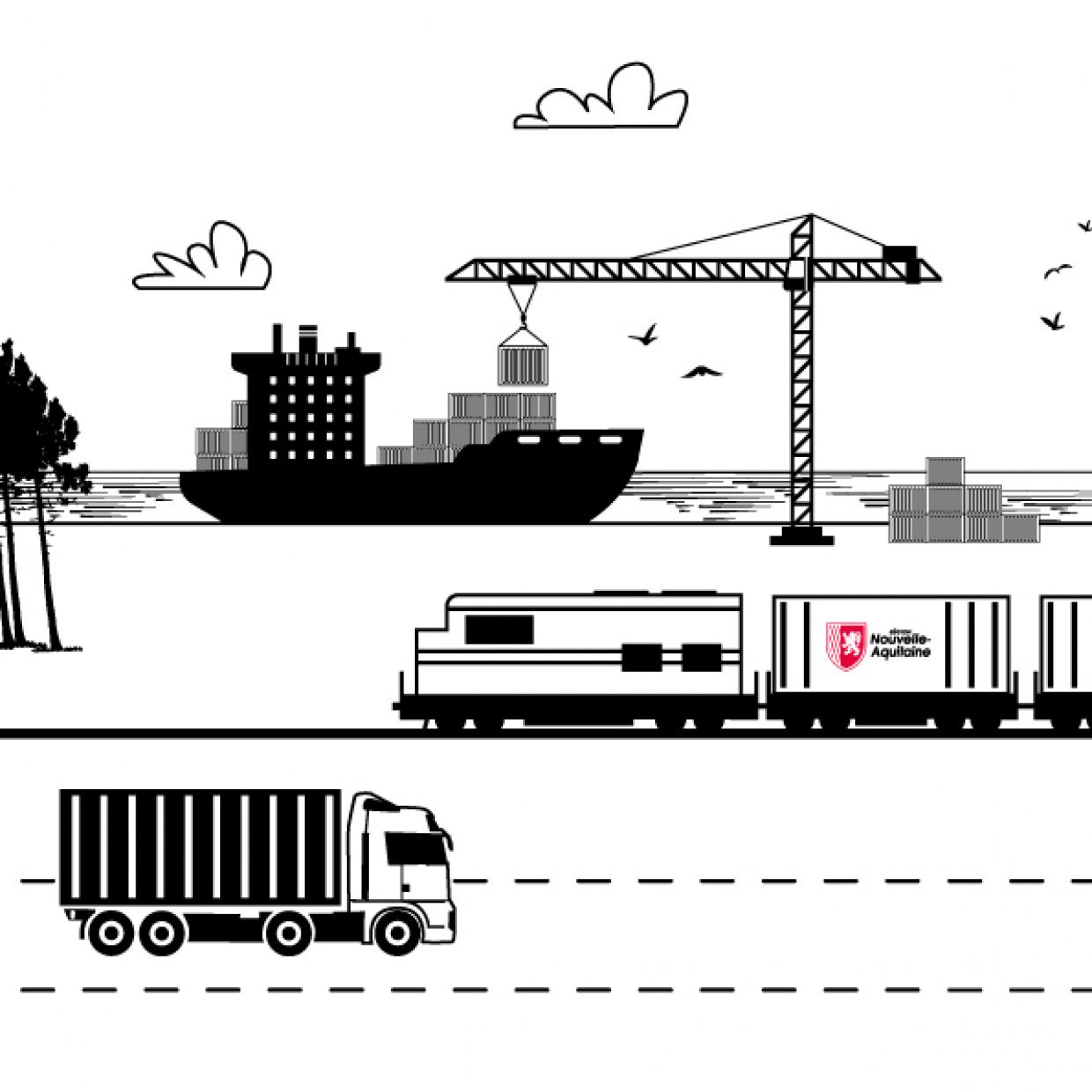 Le fret multimodal en Nouvelle-Aquitaine