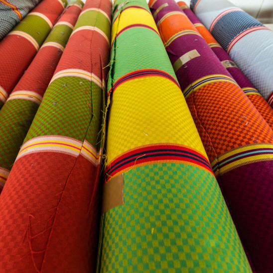 Les différents coloris des tissages Moutet
