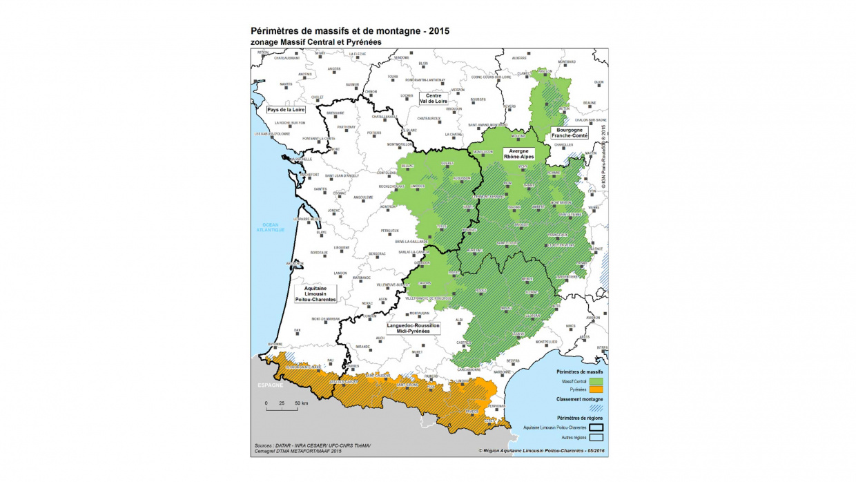 Massif Central et Pyrénées