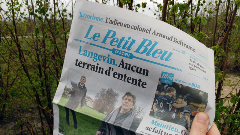 Le petit bleu, le journal local