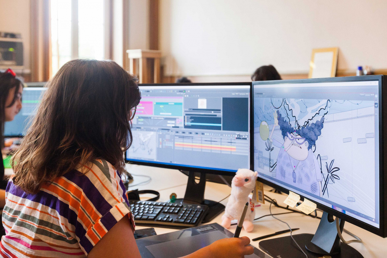 Dans les bureaux de 2D-3D animation