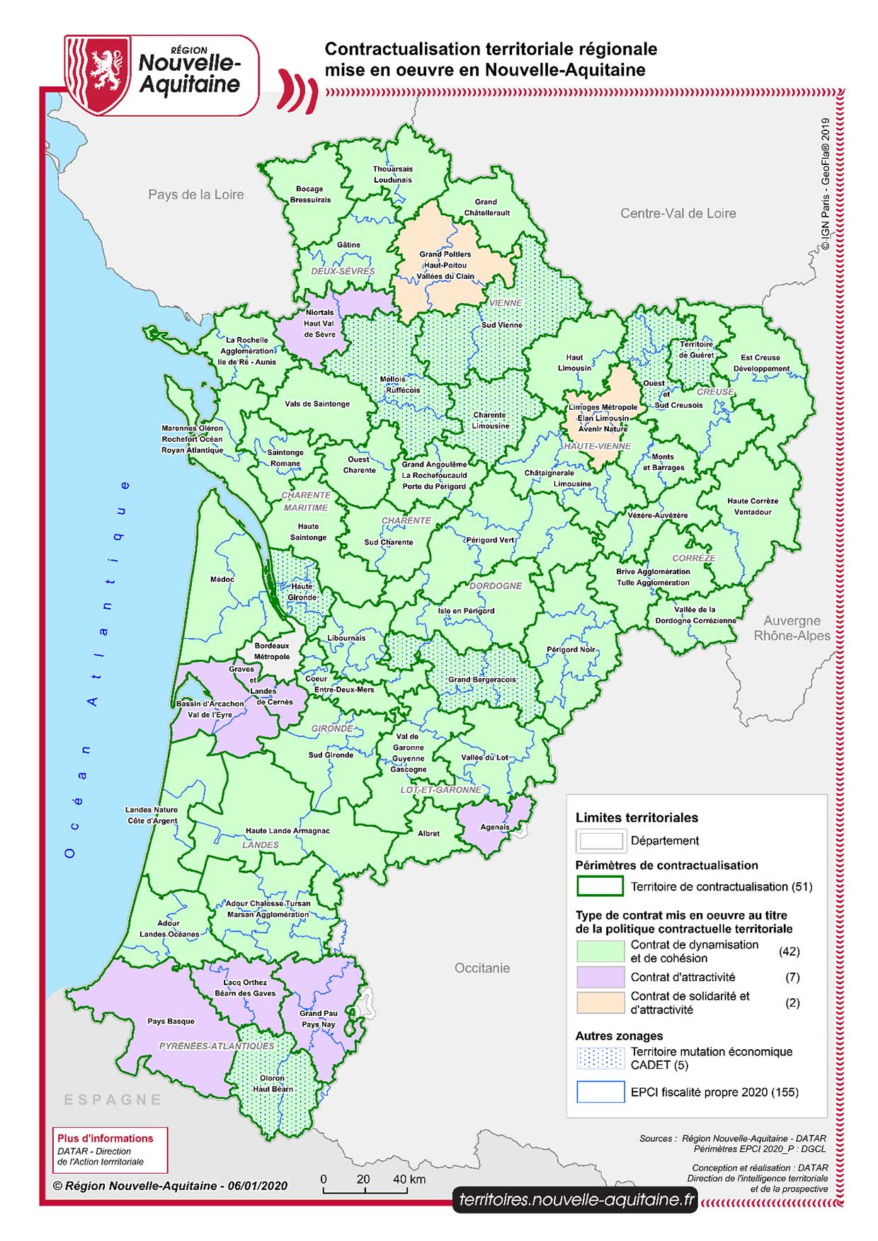 Carte Contrats de territoire