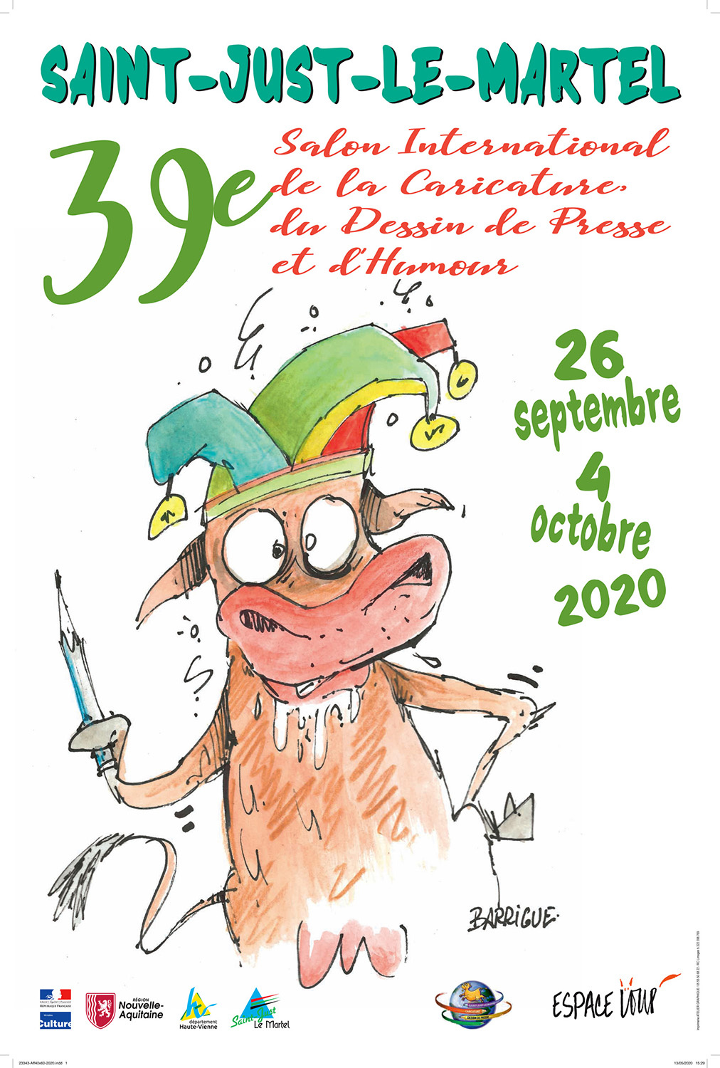 39e Salon international de la caricature, du dessin de presse et d'humour Saint-Just-le-Martel