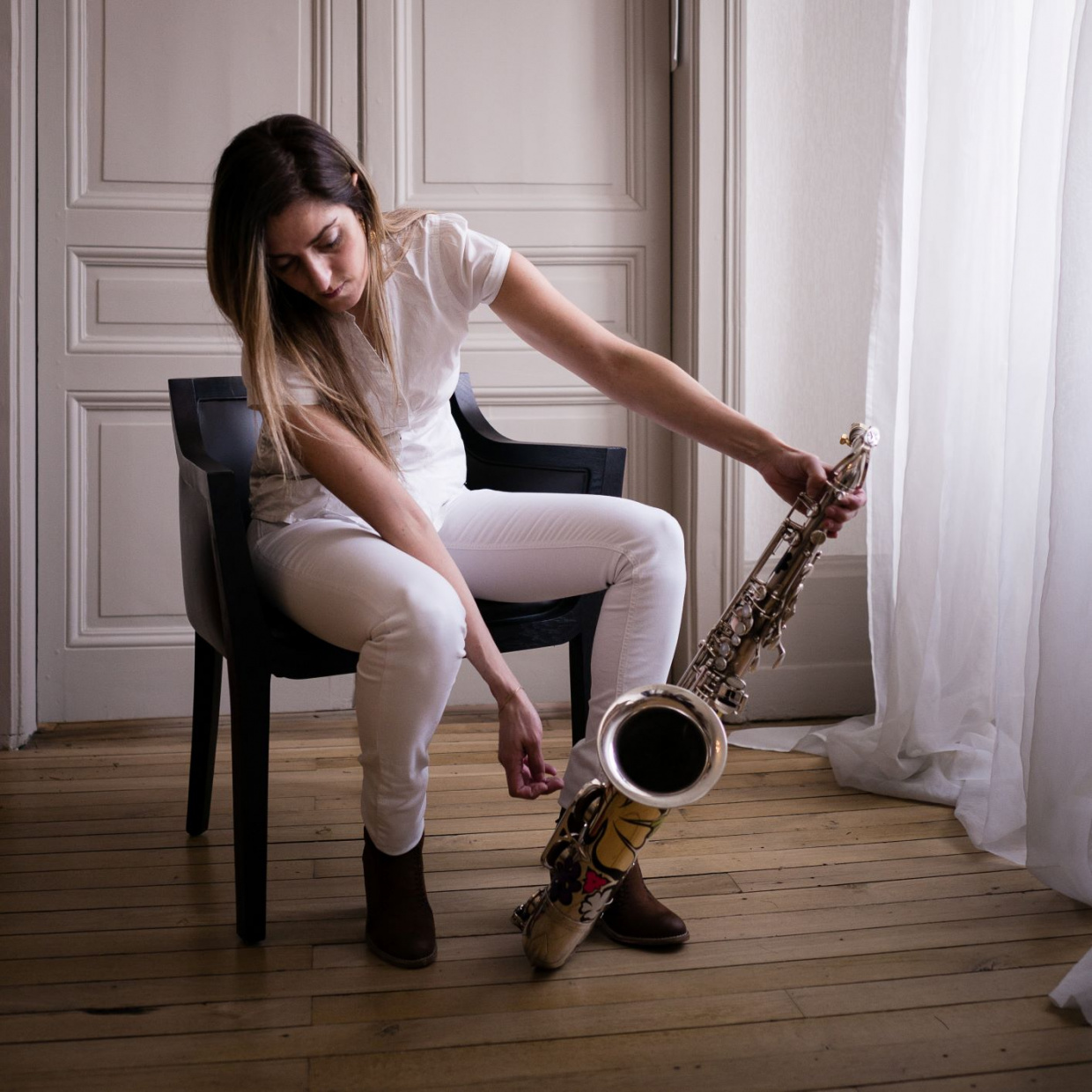 La saxophoniste Silvia Ribeiro Ferreira