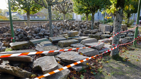 Le palais en travaux